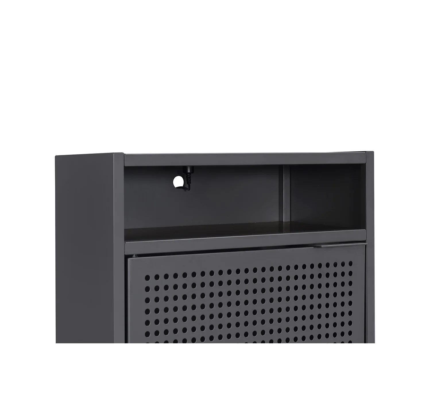 Ember Grey Nightstand with USB - Image 6