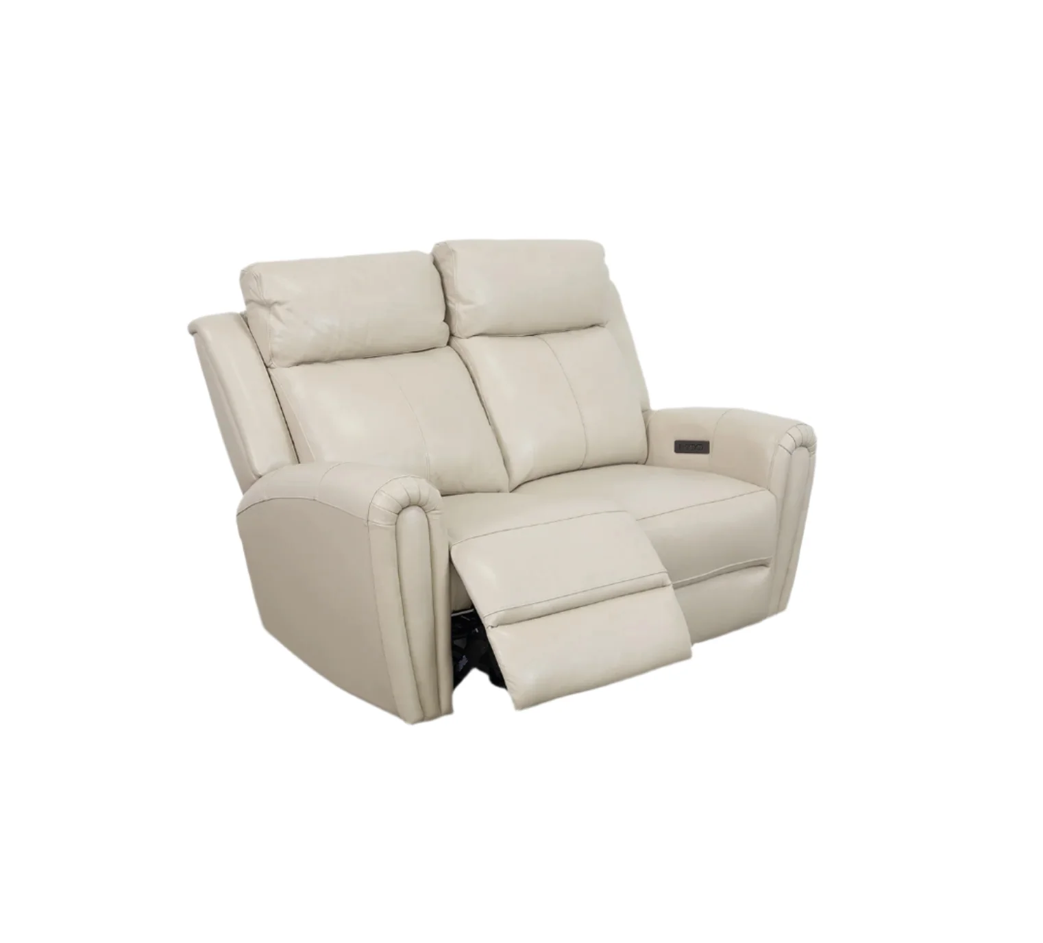 Jonathan Cream II Leather Reclining Loveseat - Image 3