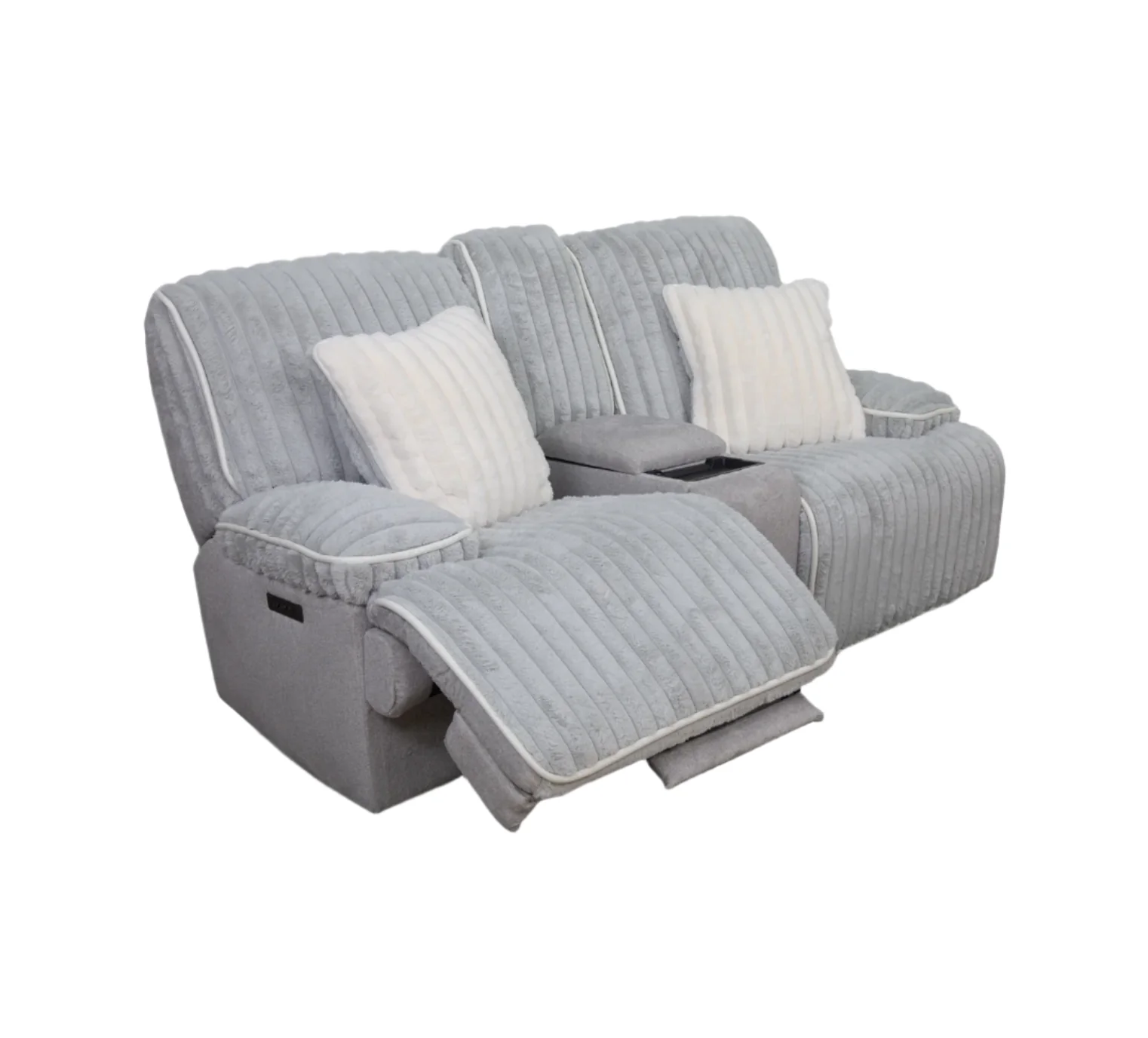 Plush 3 Piece Zero Gravity Power Recline with Power Headrest Console Loveseat - Image 3