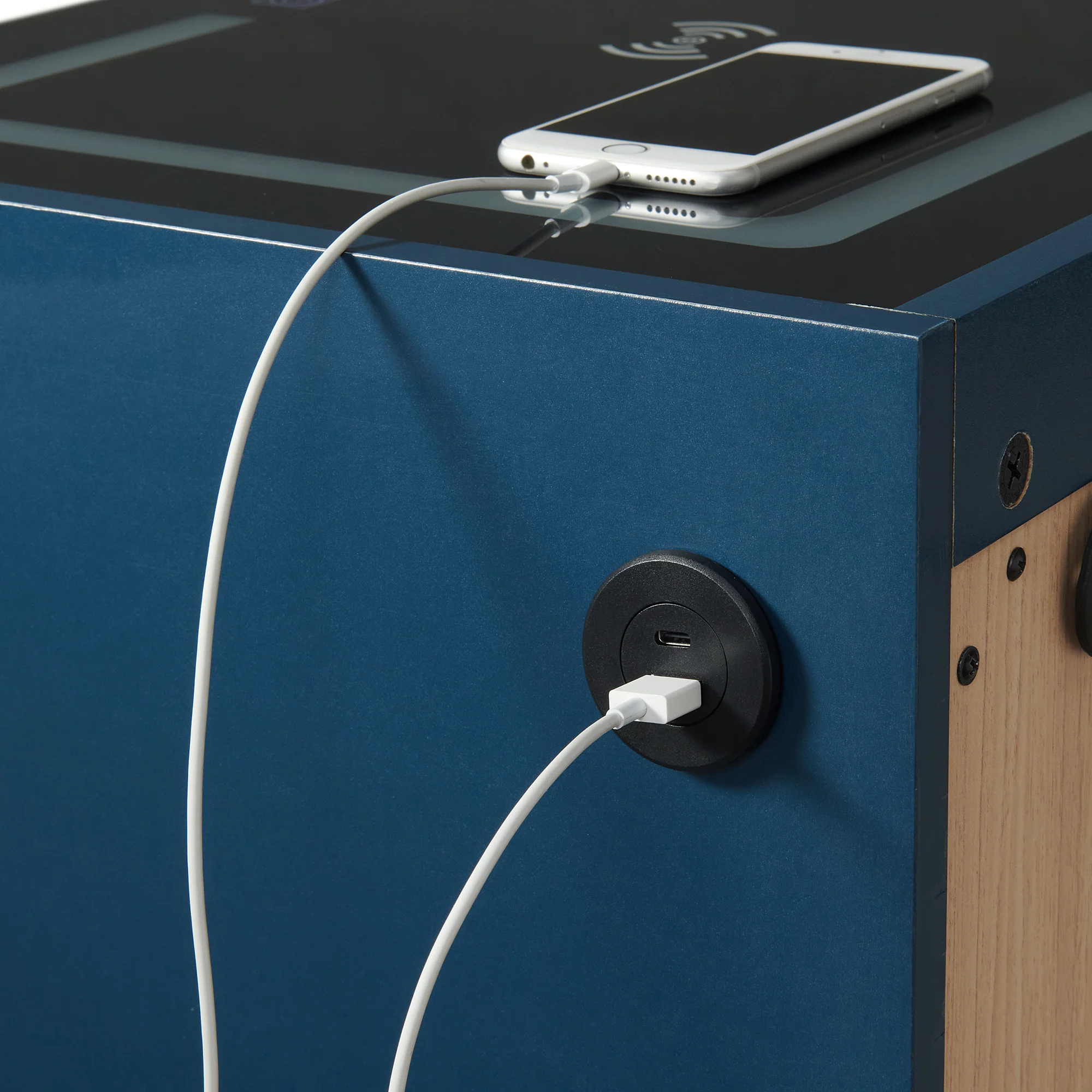 Rio Blue Electronic Nightstand - Image 4