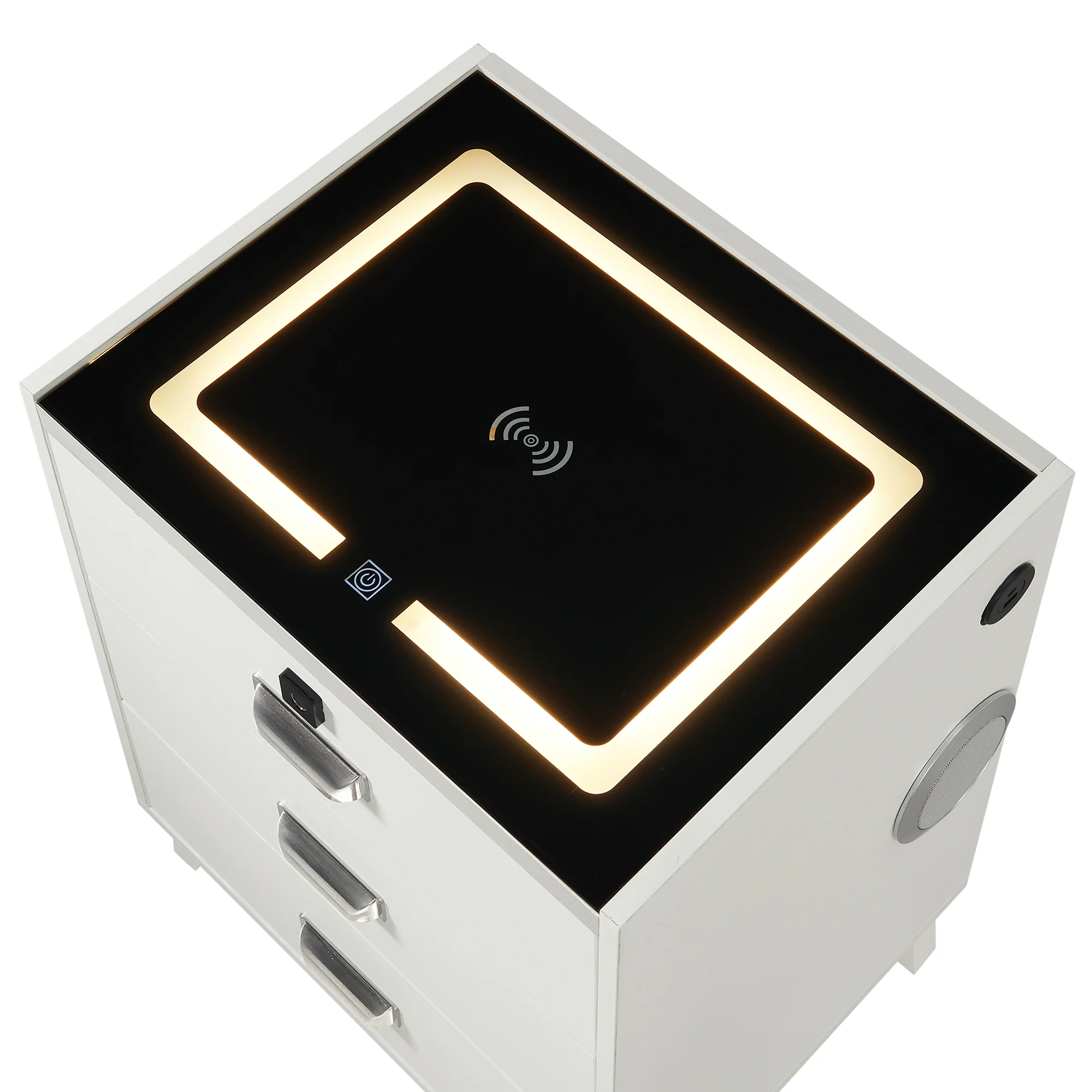 Rio White Electronic Nightstand - Image 3